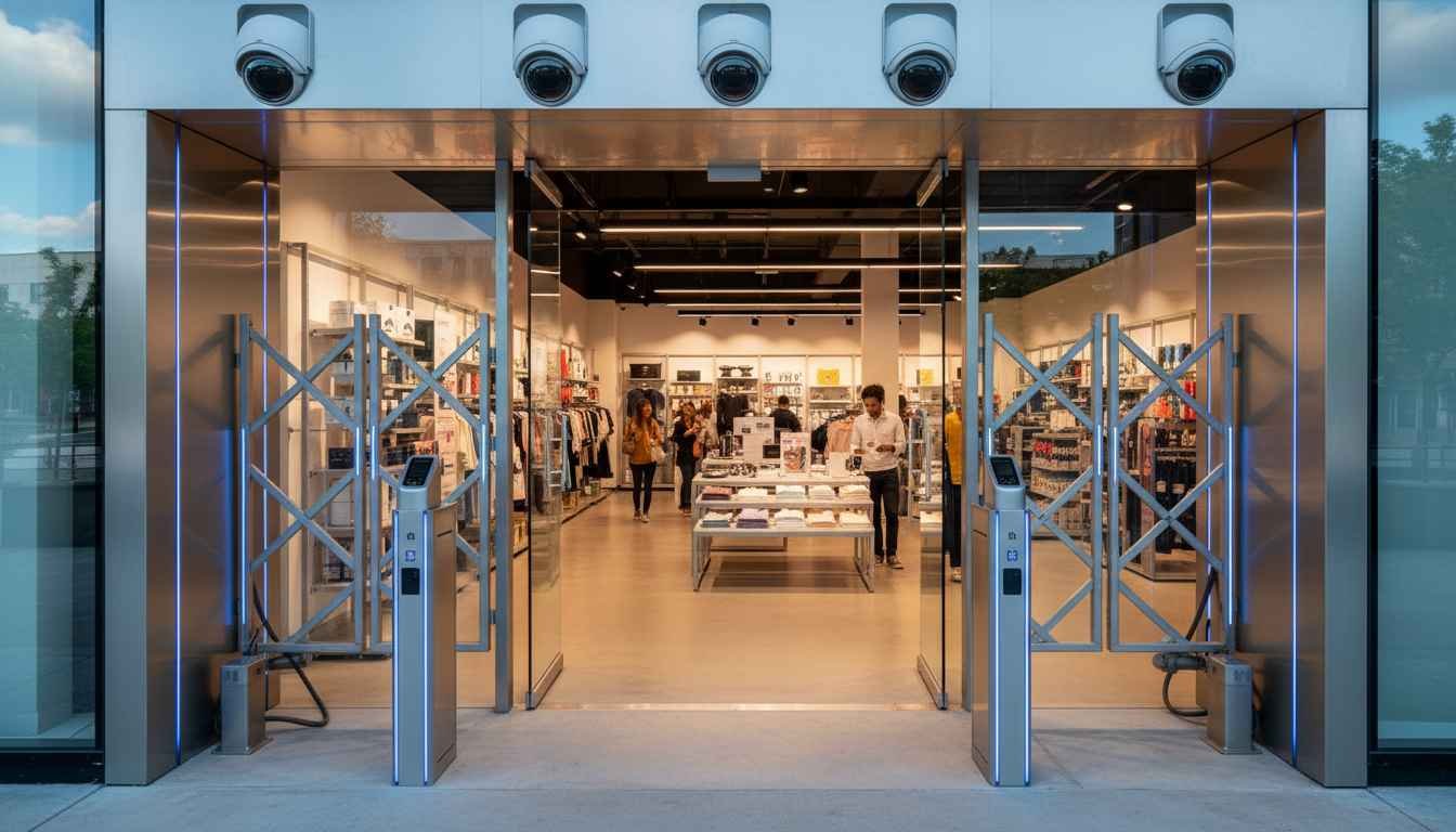 retail crash gates surveillance systems